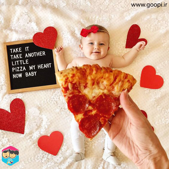 ترفند عکاسی کودک با پیتزا